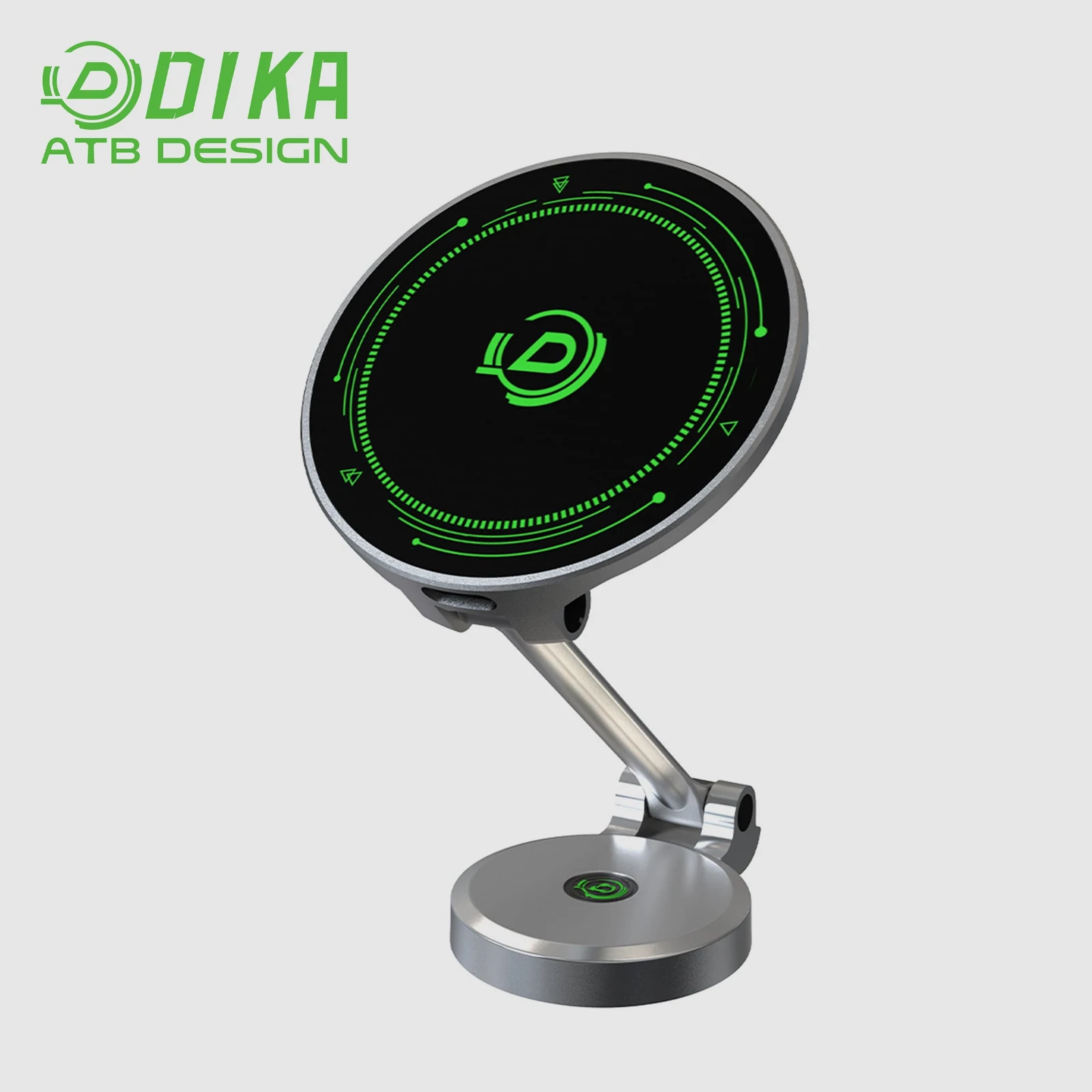 Damping axis double folding magnetic wireless charging stand DHW804